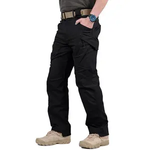 4 Pack - Men's Multi-Pocket Tactical Work Pants - Durable and Breathable Polyester, Machine Washable, Solid Color, Suitable for Hiking and Outdoor Activities - Mountaineering - Adventure - Suitable for Spring, Summer and Fall, Work Pants (No Belt)