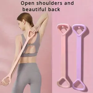 1 Set TPR Elastic Yoga  Bands, Multi-Color Stretching Tool For Shoulder Opening And Back Beauty, Durable Fitness Loops For Body Shaping And Exercise  Bands resistance Agility Training Equipment home gym equipment Stainless Women's arm chest workout