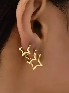 Star Design Stud Earrings (6pcs) Earrings Set, Fashionable Jewelry for Women & Girls for Party, Daily Clothing Decor, Trendy All-match & Exquisite Jewelry for Birthday Gift, Statement Earrings