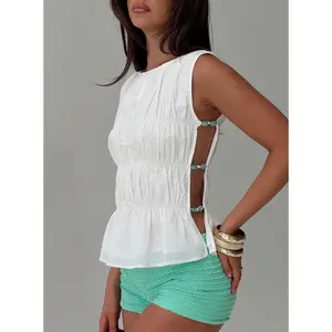 Read My Soul Bead Detail Top White