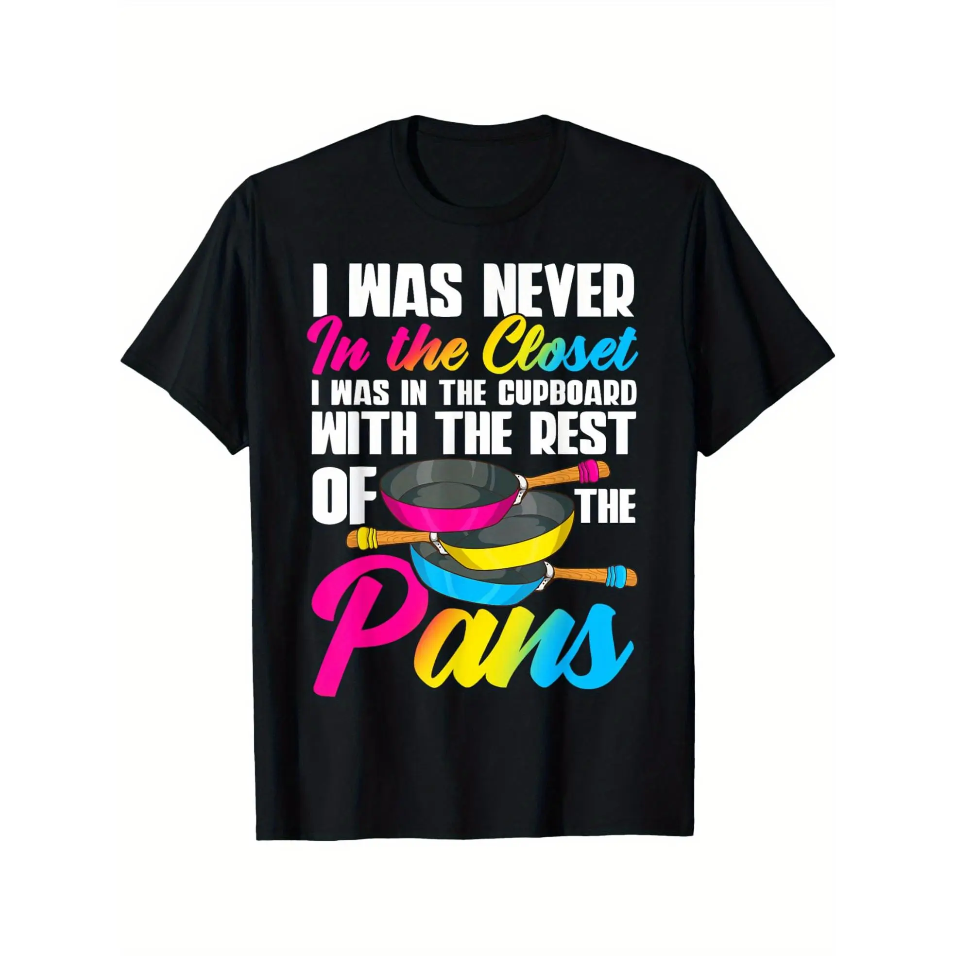 Men's Vintage Streetwear T-Shirt, Short-Sleeve Cotton Graphic with a Bold Message Print and Humorous Slogan, Pansexual Pride Menswear, Humorous Slogan Streetwear
