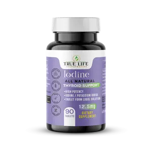 True Life Therapeutics - Lugols Iodine Tablets 12.5mg - Thyroid Health, Detox Support, Hormone Health