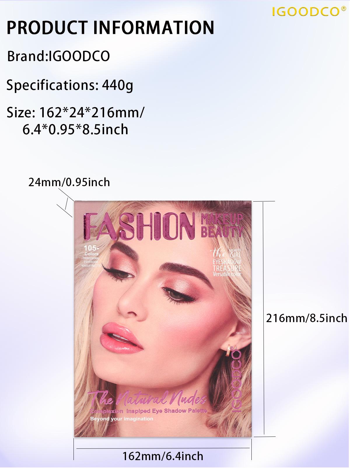 IGOODCO (Model: IG3065) new high gloss matte multi-color Christmas gift makeup eye shadow book