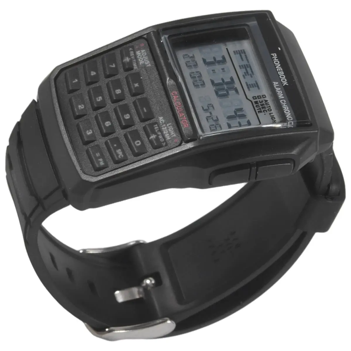 Multifunctional LED Digital Sports Wristwatch - 19mm Glass Rectangle Multitool Accessory, Luminous, 3-Bar Water Resistant, Business Style, Chronograph, Repeater, Calculator, Alarm, Calendar, Plastic Hand Tool Add-On, Multifunctional Wristwatch