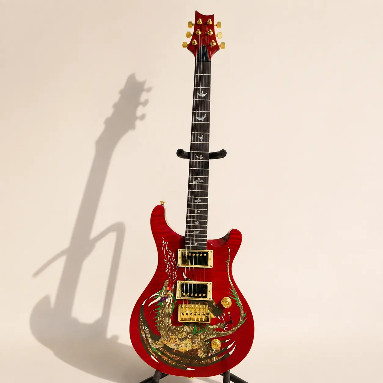 6-String 24-Fret prs Electric Guitar, Solid Body, HH Pickups, Rosewood Fretboard, Gold Hardware