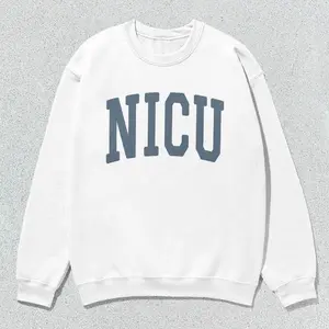 NICU Sweatshirt Neonatal Intensive Care Unit Nurse Collegiate Crewneck Sweater Unisex Grey