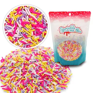 Sprinkle Me This Jimmies in the Springtime Mix – Easter & Spring Sprinkles – Soft Lavender, Pink, Yellow & White – 4, 8 & 12 oz for Baking & Decorating