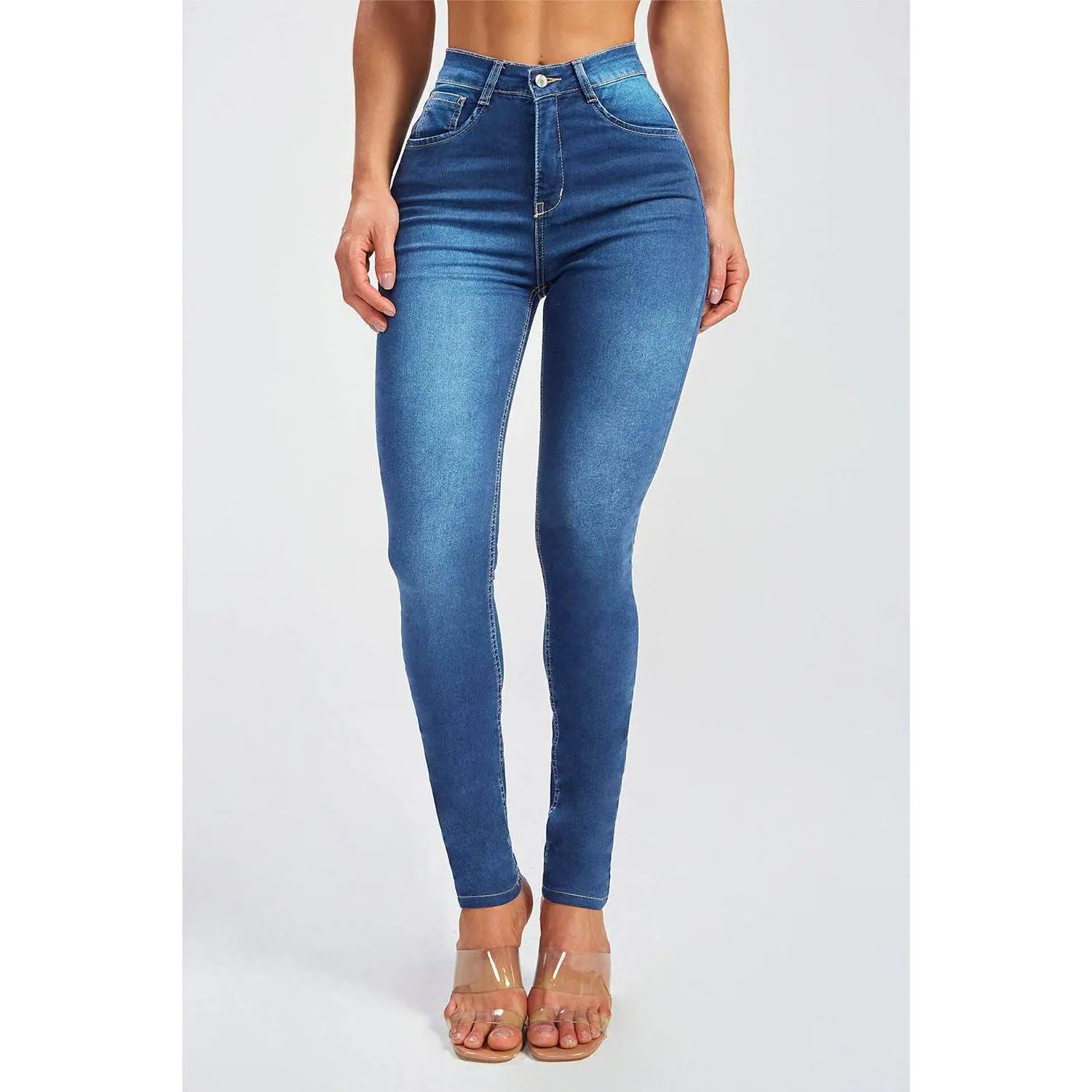 Buttoned Skinny Jeans