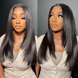 [LIVE Only]Asteria Hair Layered Cut Straight Glueless 5x5 HD Lace Closure Wig Pre Cut Lace Human Hair Wig