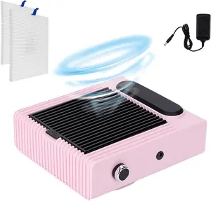 Nail Dust Collector for Nails 80W Powerful Nail Vacuum Dust Collection with 2 Reusable Filters, Dust Extractor for Acrylic Nails Home Nail Salon Equipment Manicure Nail Care Nail Art Cutics nailtech magnets