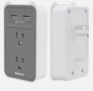 Socket extender with multi-plug, phone holder, 2 USB-A ports, and no surge protector Diorama