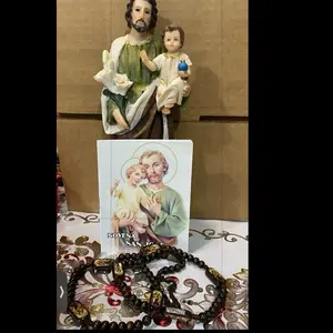 Paquete San Jose Imagen 12’ , Rosario de Madera, y un Librito de La Novena