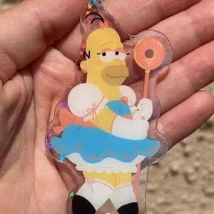 7 Ops Funny Adult Cartoon Magical Girls Acrylic Keychains