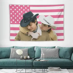 Hamzah and Martin wall tapestry poster for college dorm cave bedroom living room office party decoration gift Decorative Light Peach summer giftroom decortapestry gifts for boyfriendwall decor flags