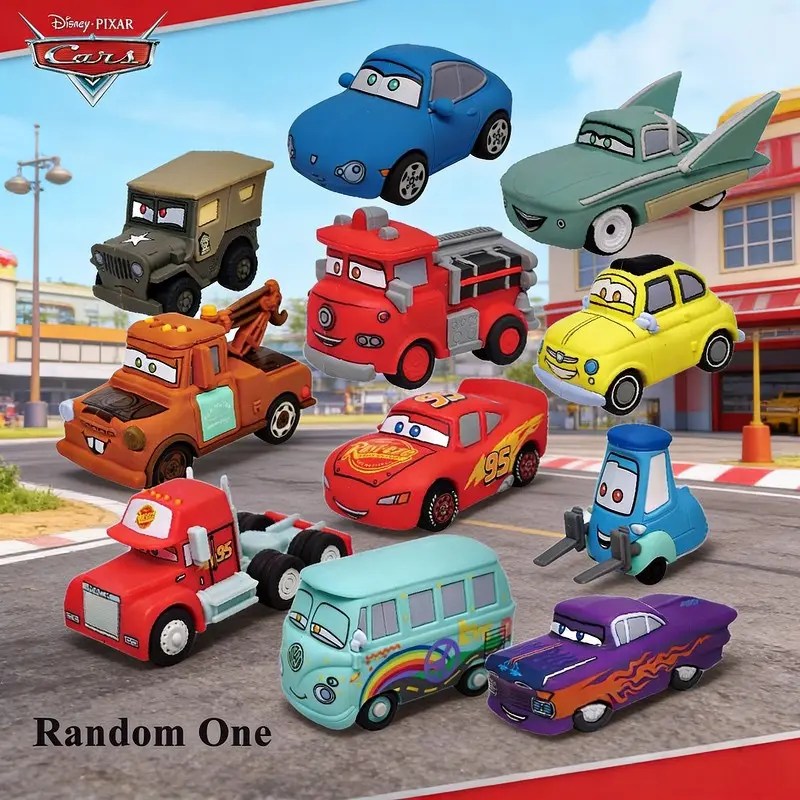 Disney Pixar Cars3 Blind Bag Keychain, 3D Collectible Clip, Holiday Decor, New Year Present, Officially Licensed, Keychain Series Figures, Keychain Surprise Collectibles, Cool Keychains