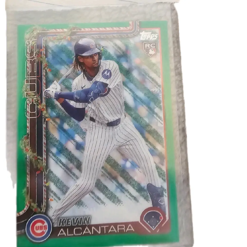 Topps 2025 Holiday Series Kevin Alcantara Green Glitter 1/5 Rare Baseball Trading Card Festive Design Collectible