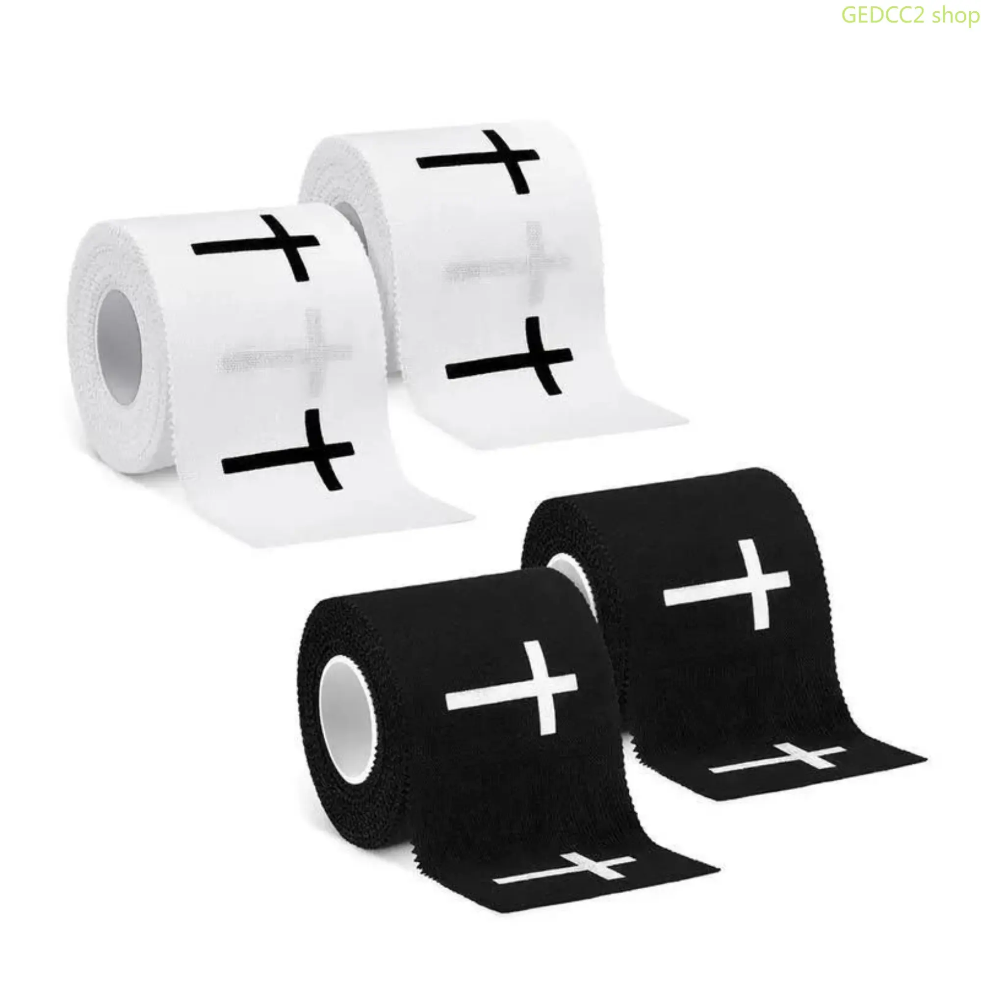 Boxing Hand Wraps Athletic Tape, Christian Cross Print Cotton Bandage for Wrist & Finger Support - 2in x 23ft Roll for Gymnastics & Weightlifting