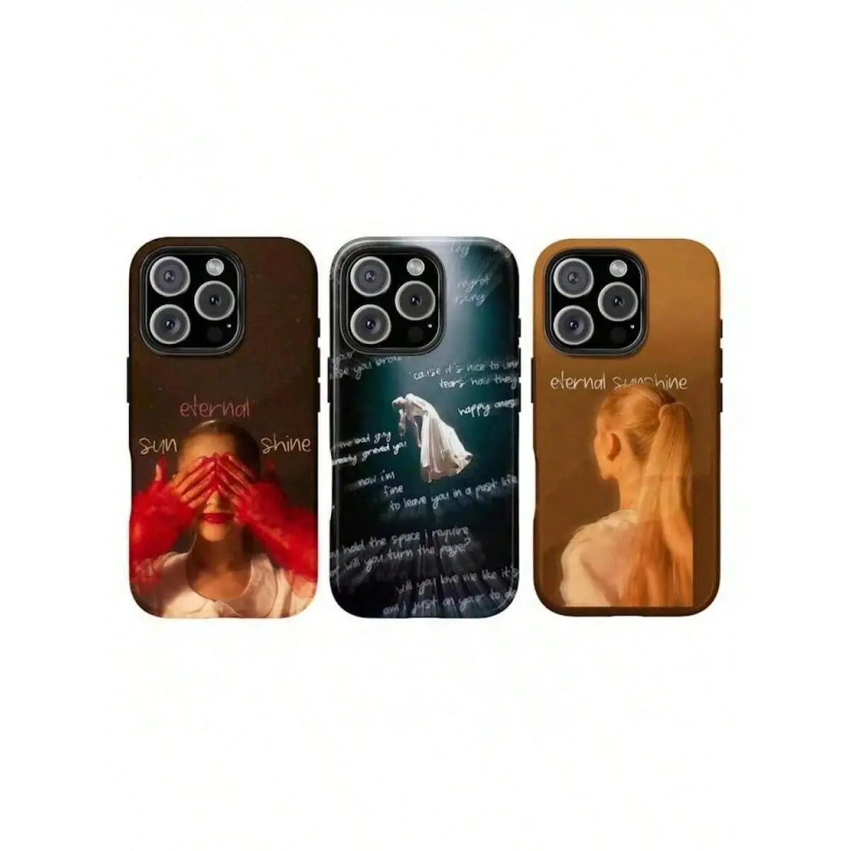 A-Arianas Grande Singer S24 Ultra And  17, 16, 15, 14, 13, 12,  Pro Max, X, XR, XS Max,Black Aurora Pattern Protective Cover Holiday Gifts,Suitable For IPhone 17 Air, Accessories, Smartphone, Casing, Hyperrealism