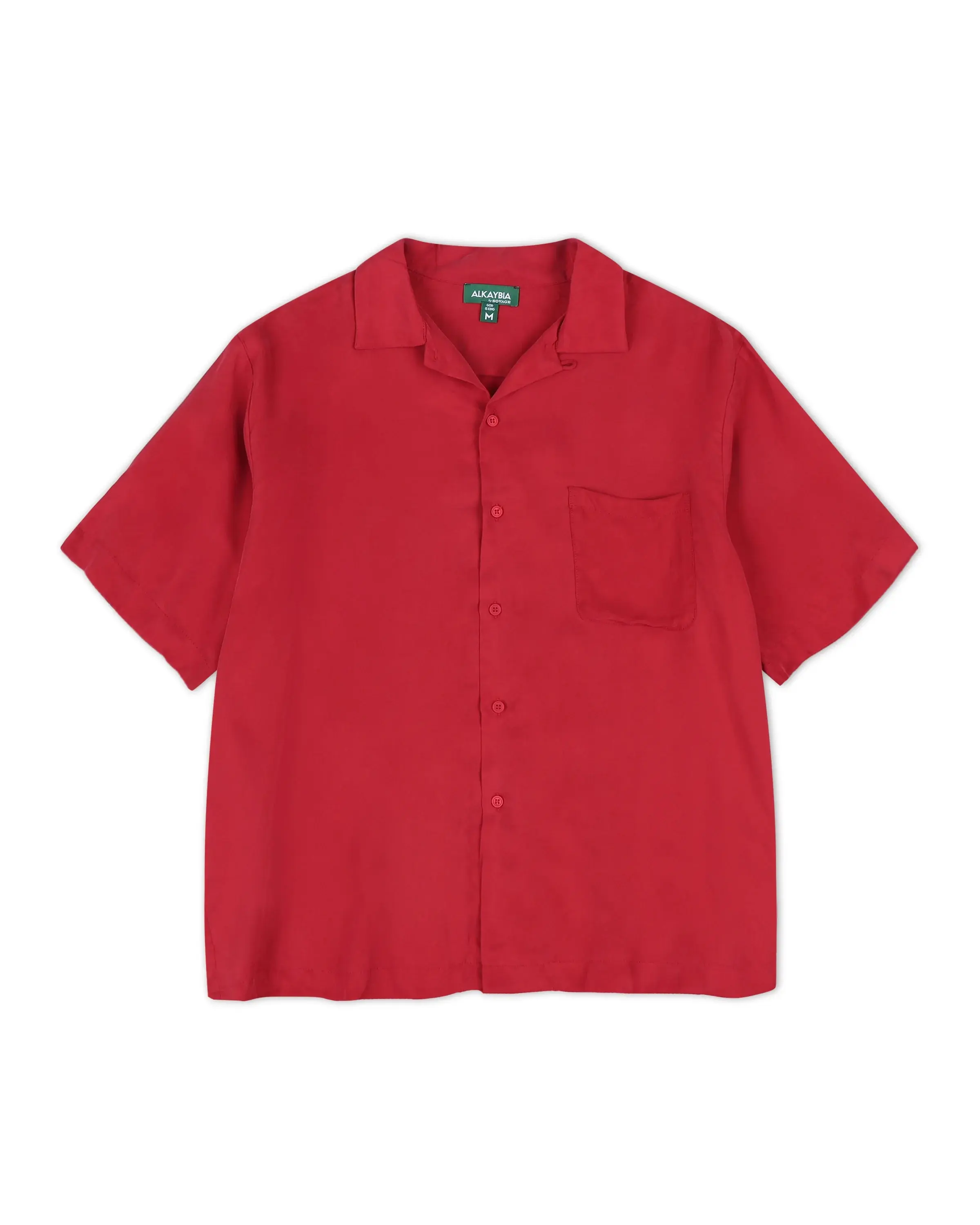 PRINCE CUT CUPRO SHORTSLEEVE SHIRT IN RED
