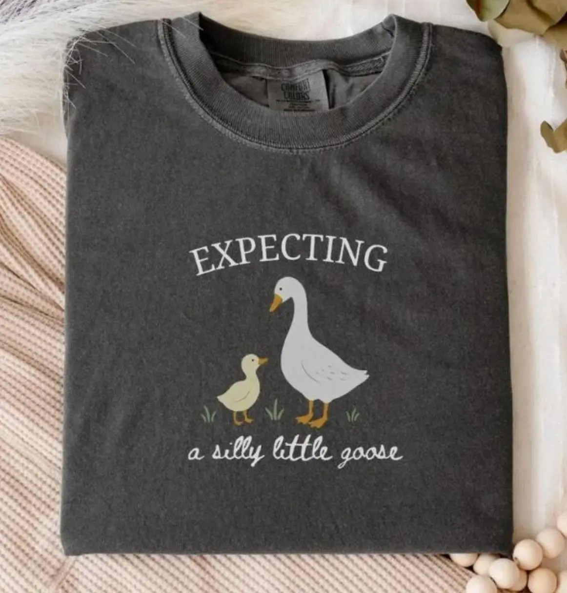Comfort Colors Silly Goose Pregnancy Shirt,Pregnancy Announcement to Husband, First Time Mom Gift,Comfort Colors Pregnancy Shirt,Expecting Mom Gift