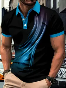 Men's Polo Shirt - Breathable Comfortable Fabric, Simple Fashion, Business Casual Short Sleeve, Suitable for Office and Daily Wear, Warm Weather Outfit, Fashion Trim, Professional Style, Christmas Gift, New Year Gift, 2026