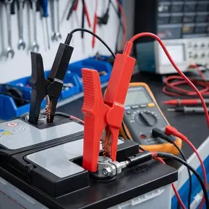 Professional 55mm Alligator Clip Test Leads Set with Banana Plugs: High-Conductivity Copper Insulated Safety Wires for Multimeter, Electrical Repair, Electronics Lab, Car Battery, Durable Test Probes & Measurement Clips