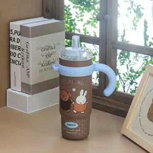 Miffy large-capacity energy cup, Miffy large-capacity hydration cup, cute and stylish straw cup, Miffy trendy energy hydration cup