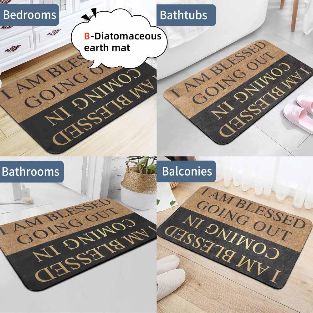 Blessed Doormat I Am Blessed Going Out Coming In Print Durable NonSlip Easy Clean Welcome Home Housewarming Gift Apartment Decor Entryway Accent Patio Accessory Front Door Mat Blessed Doormat I Am Blessed Going Out Coming In Print Durable NonSlip Easy Clean Welcome Home Housewarming Gift Apartment Decor Entryway Accent Patio Accessory Front Door Mat