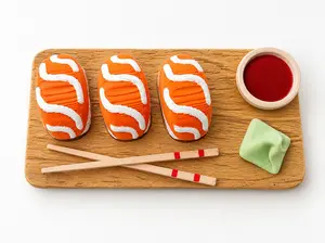 Salmon Nigiri Fidget Clicker | 3d Printed Sushi Sensory Fidget Clicker | Desk Decor
