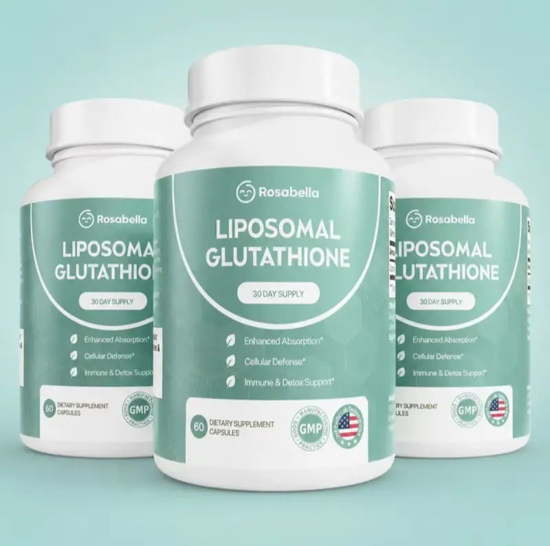 (Falsh Sale : 3 Pack) Liposomal Glutathione Capsules -Skin Glow, Immune & Detox Support (60 Count) Rosabella