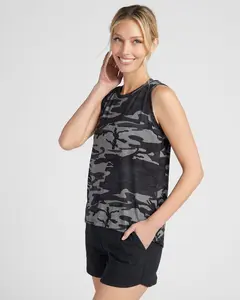 Hi-Lo Cardio Camo Tank