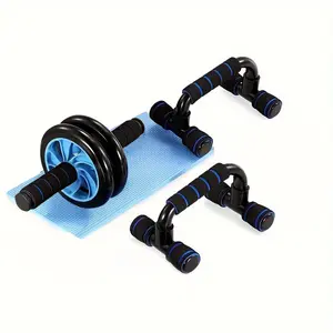 ab roller wheel,Abdominal Muscle Training Roller 2-in-1 Home Gym Workout Kit – Dual Function for Core Strengthening and Total Body Fitness, Portable and Easy to Use Core Exercise Equipment,Core Exercise Machine, Waist Trainer Gym