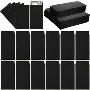300 Pack Money Envelopes for Cash, Black Cash Holder Envelopes, 6.4''L X 3.5''W Thick Kraft Budgeting Money Saving for Check, Coin, Tickets, Jewelry, Small Items or Collectibles No Brand