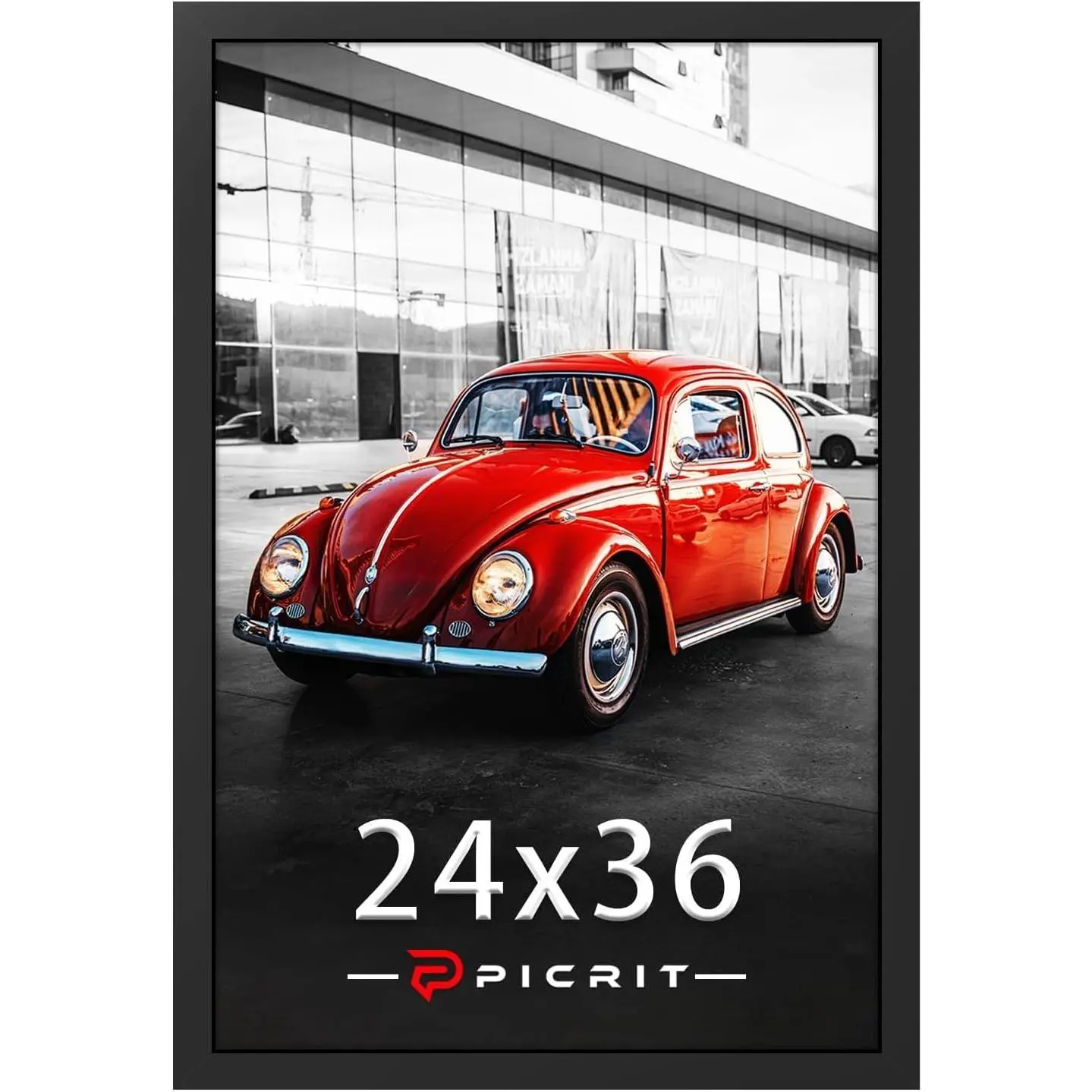 24x36 Poster Frame Picture Frame for Wall Mounting Black Fits 24x36 Photos and Art Prints Clear Shatterproof Cover Horizontal or Vertical Wall Mount Gallery Wall 1 Pack