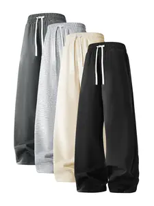 Men's Regular Fit Drawstring Casual Pants - Soft and slightly stretchy fabric, comfortable and breathable, drawstring waist adjustment, solid color, perfect for outdoor sports and fitness activities in spring and summer