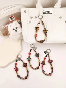 Leopard Print Beaded Bag Charm Keychain, Casual Style, Fashion Bag Charms, Perfect for Bag Decoration, Keychain Decor, Gift Idea, All Seasons, Charms For Bags