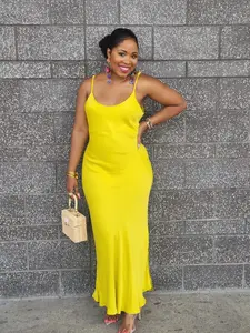 Lady Chartreuse Slip Dress