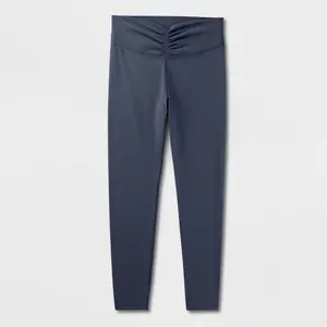 Women's Everyday Soft High-Rise 7/8 Ruched Leggings - All In Motion Navy Blue XXL