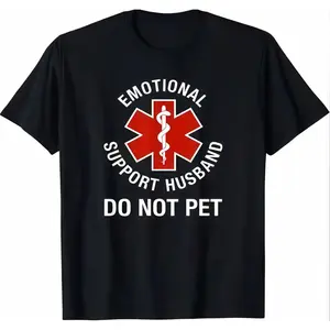 [Unisex Tee] Cotton Do Not Pet Emotional Support Husband T-Shirt with Guatemalan Pride Teddy Bear Design for Casual Outings ,Basic/Casual Tee