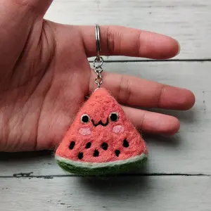 Watermelon Needlefelt Keychain