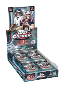 2025 TOPPS CHROME NFL HOBBY BOX Sports Trading Cards Sports Collectible