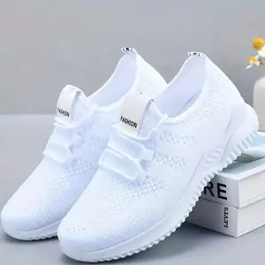 Women's Lightweight Breathable Mesh Sneakers for Fitness Enthusiasts - Non-Slip Sole Gray Low-Top Lace-Up Casual Lightweight Training Shoes