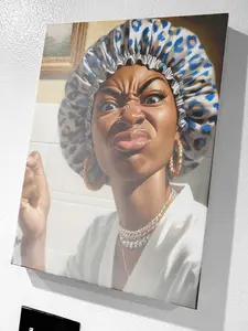 Stank Face #78. Black Bathroom Art Print.