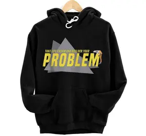 Bouldering Climbing Hiking Bouldering Your Problem Grey Yellow  Hoodie, Sweatshirt, T-Shirt