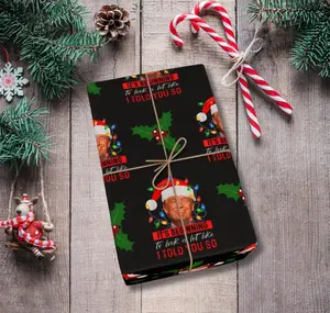 Trump Christmas Wrapping Paper, Trump I Told You So Christmas, Trump Garbage Christmas Gift Wrap, Trump Gift Wrap for Christmas Holiday , Best of gift, Meaningful gift,Wrapping Paper 2025.(Get 1 paper cutter when buying any 5 rolls)