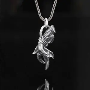 Fashionable and creative deer antler flower necklace for men, pendant, niche sweater, long sweater chain