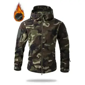 Men's Windproof Fleece Winter Jacket - Full Zip Outdoor Coat, Workwear, Suitable for Hiking, Camping, Gym, Work - Adjustable Cuffs, Machine Washable (Polyester Fiber) - Men's Winter Apparel, Men's Winter Jackets and Coats, Men's Winter Clothing, Men's War