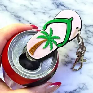 Beach Themed Flip Flop Pop Can Opener/ Soda Tab Opener Keychain
