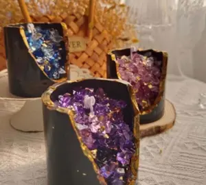 Christmas candle, jelly candles, crystal jelly candles, home decor ideas, gift for anyone, beautiful candles, bee wax candles