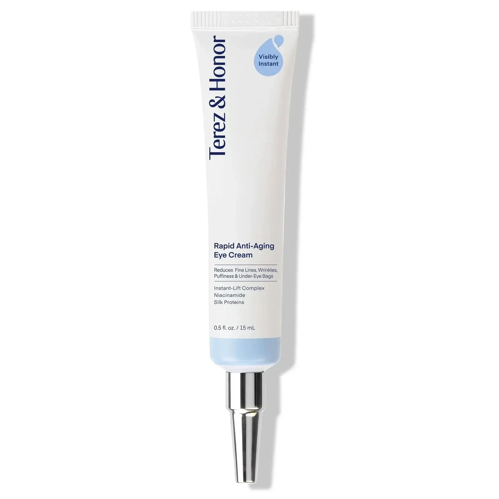 TEREZ & HONOR Gentle Daily Anti-Aging Rapid Reduction Eye Cream with Peptides - Tightening, Smooth, 15ML, Makeup Prep, Anti Wrinkle, Reduces Puffy, Sensitive Safe, Dark Circles, Amino Acid, Smooth Layering, Reduces Puffiness, Anyone Needing Anti-Aging Tre